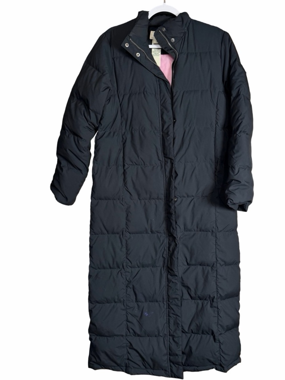 L.L. Bean Vintage Black Down Insulated Long Puffer Coat Women’s Size Medium BCU8
